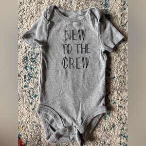Cloud Island Gray Bodysuit New to the Crew